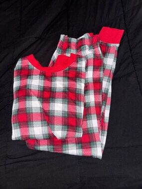 Kids Red Plaid Cotton Pajama Set - Unbranded